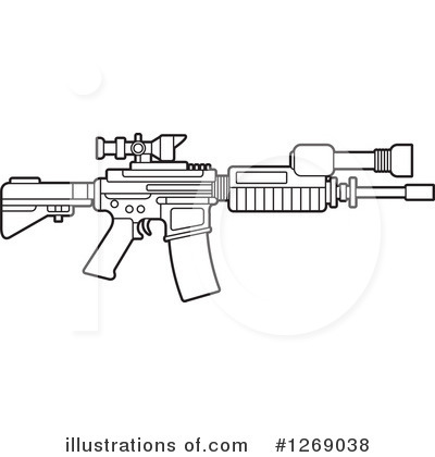 Royalty-Free (RF) Gun Clipart Illustration by Lal Perera - Stock Sample #1269038
