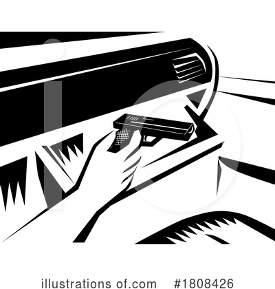 Royalty-Free (RF) Gun Clipart Illustration by patrimonio - Stock Sample #1808426