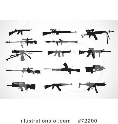 Royalty-Free (RF) Guns Clipart Illustration by BestVector - Stock Sample #72200