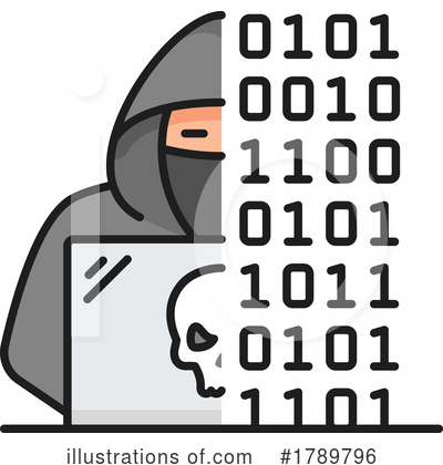 Royalty-Free (RF) Hacker Clipart Illustration by Vector Tradition SM - Stock Sample #1789796
