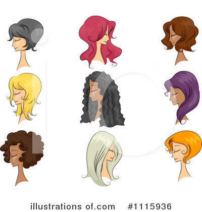 Hairstyles Clipart #1115936 by BNP Design Studio