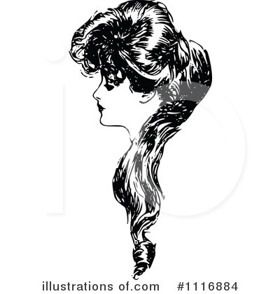 Royalty-Free (RF) Hair Clipart Illustration by Prawny Vintage - Stock Sample #1116884