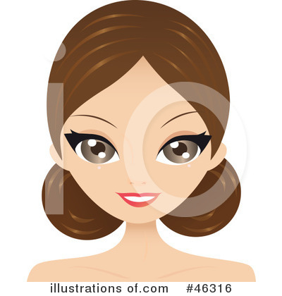 Royalty-Free (RF) Hair Style Clipart Illustration by Melisende Vector - Stock Sample #46316