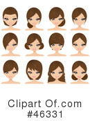 Hair Style Clipart #46331 by Melisende Vector