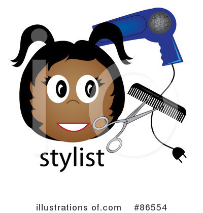 Royalty-Free (RF) Hair Stylist Clipart Illustration by Pams Clipart - Stock Sample #86554