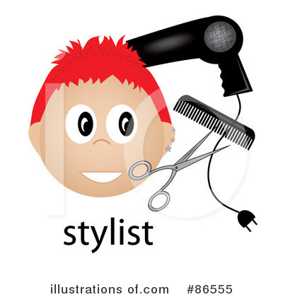 Royalty-Free (RF) Hair Stylist Clipart Illustration by Pams Clipart - Stock Sample #86555