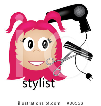 Royalty-Free (RF) Hair Stylist Clipart Illustration by Pams Clipart - Stock Sample #86556