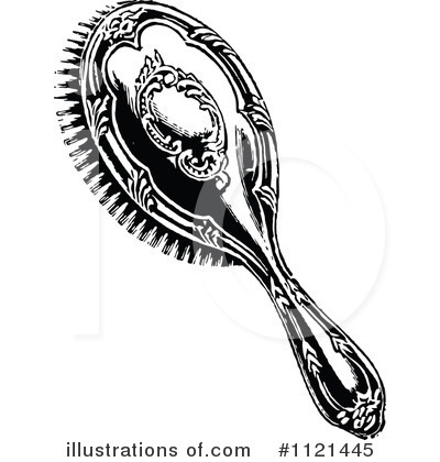 Royalty-Free (RF) Hairbrush Clipart Illustration by Prawny Vintage - Stock Sample #1121445