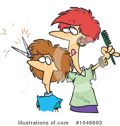 Royalty-Free (RF) Hairdresser Clipart Illustration by toonaday - Stock Sample #1046693