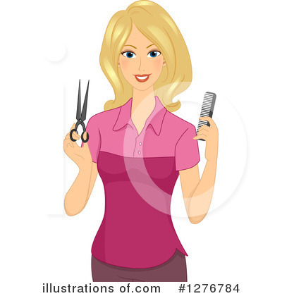 Royalty-Free (RF) Hairdresser Clipart Illustration by BNP Design Studio - Stock Sample #1276784