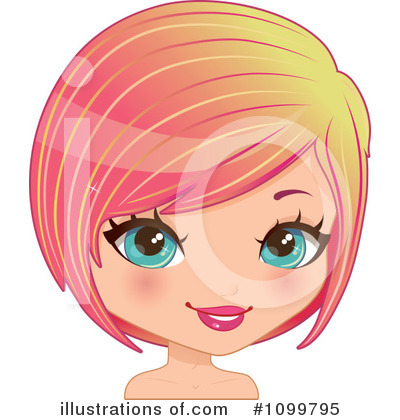 Royalty-Free (RF) Hairstyle Clipart Illustration by Melisende Vector - Stock Sample #1099795