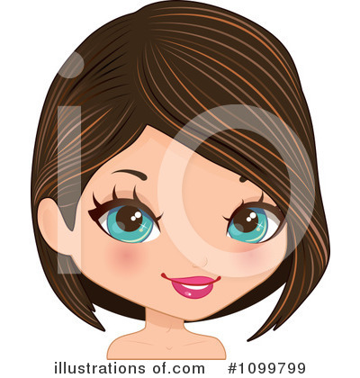 Royalty-Free (RF) Hairstyle Clipart Illustration by Melisende Vector - Stock Sample #1099799