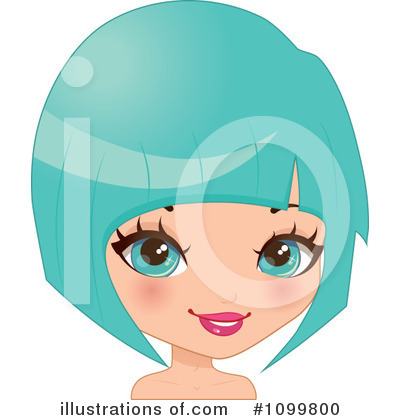 Bob Hairstyle Clipart #1099800 by Melisende Vector