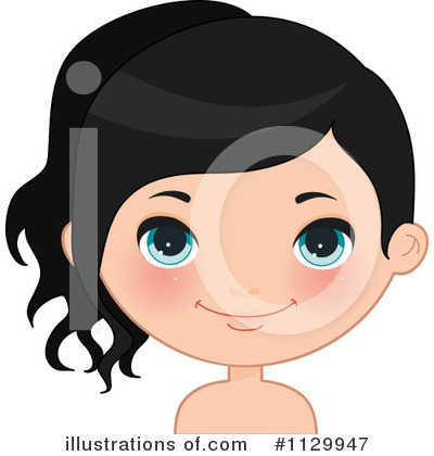 Royalty-Free (RF) Hairstyle Clipart Illustration by Melisende Vector - Stock Sample #1129947