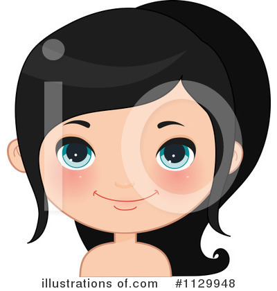 Royalty-Free (RF) Hairstyle Clipart Illustration by Melisende Vector - Stock Sample #1129948