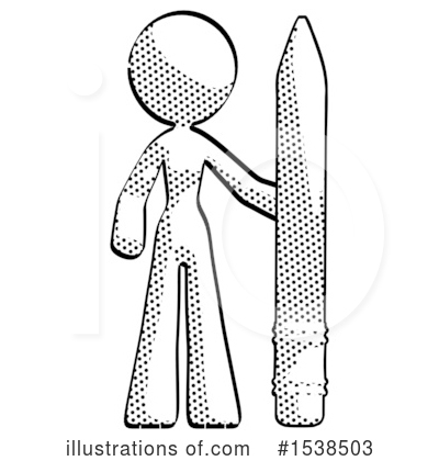 Royalty-Free (RF) Halftone Design Mascot Clipart Illustration by Leo Blanchette - Stock Sample #1538503