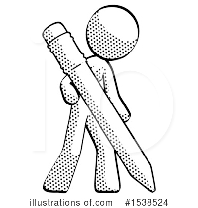 Royalty-Free (RF) Halftone Design Mascot Clipart Illustration by Leo Blanchette - Stock Sample #1538524
