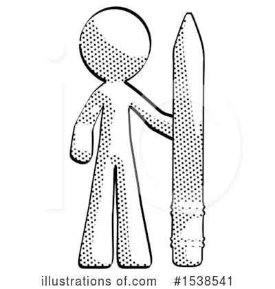 Royalty-Free (RF) Halftone Design Mascot Clipart Illustration by Leo Blanchette - Stock Sample #1538541