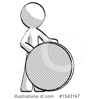 Royalty-Free (RF) Halftone Design Mascot Clipart Illustration by Leo Blanchette - Stock Sample #1543167