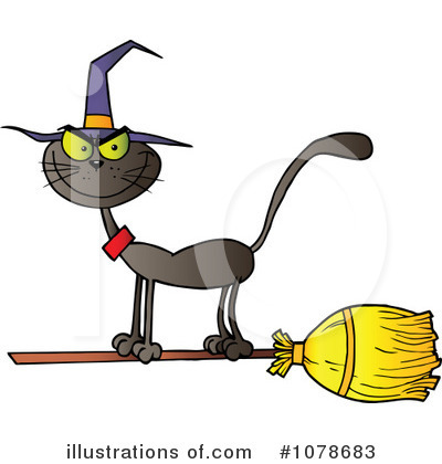 Black Cats Clipart #1078683 by Hit Toon