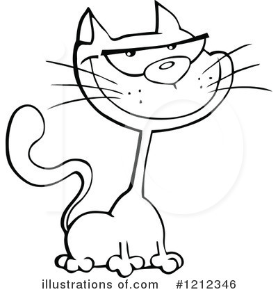 Royalty-Free (RF) Halloween Cat Clipart Illustration by Hit Toon - Stock Sample #1212346