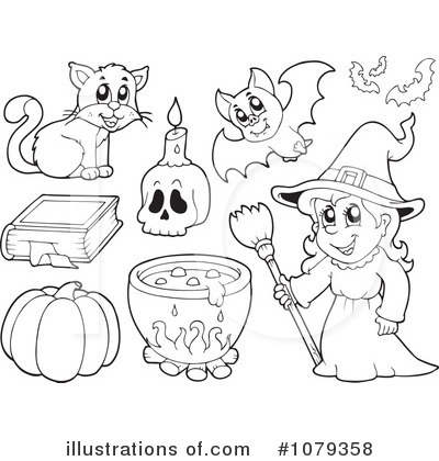 Halloween Clipart #1079358 - Illustration by visekart