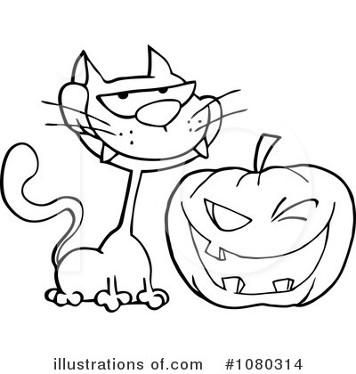 Halloween Cat Clipart #1080314 by Hit Toon