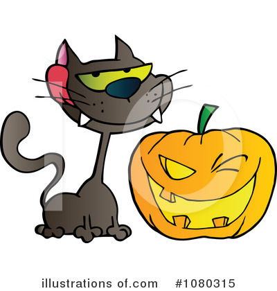 Halloween Cat Clipart #1080315 by Hit Toon