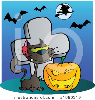 Halloween Cat Clipart #1080319 by Hit Toon