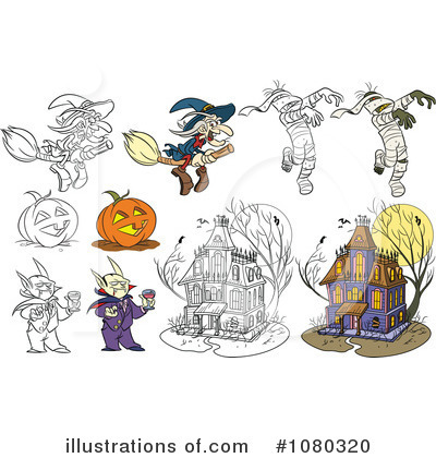 Royalty-Free (RF) Halloween Clipart Illustration by Frisko - Stock Sample #1080320