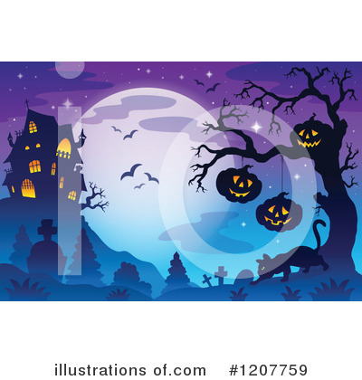 Royalty-Free (RF) Halloween Clipart Illustration by visekart - Stock Sample #1207759