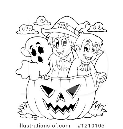 Royalty-Free (RF) Halloween Clipart Illustration by visekart - Stock Sample #1210105