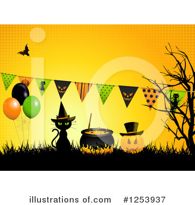 Royalty-Free (RF) Halloween Clipart Illustration by elaineitalia - Stock Sample #1253937