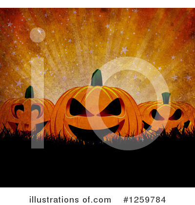 Halloween Pumpkins Clipart #1259784 by KJ Pargeter