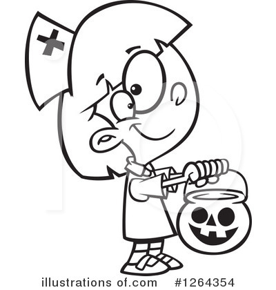 Trick Or Treating Clipart #1264354 by toonaday