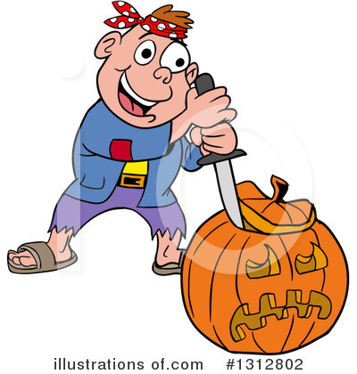 Halloween Clipart #1312802 by LaffToon
