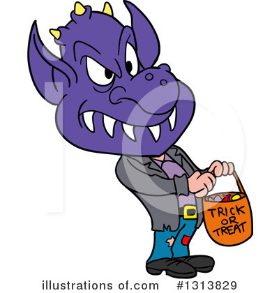 Royalty-Free (RF) Halloween Clipart Illustration by LaffToon - Stock Sample #1313829