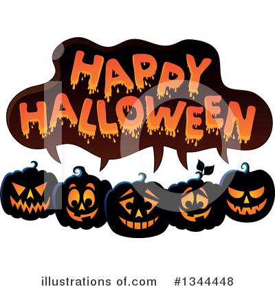 Halloween Pumpkins Clipart #1344448 by visekart