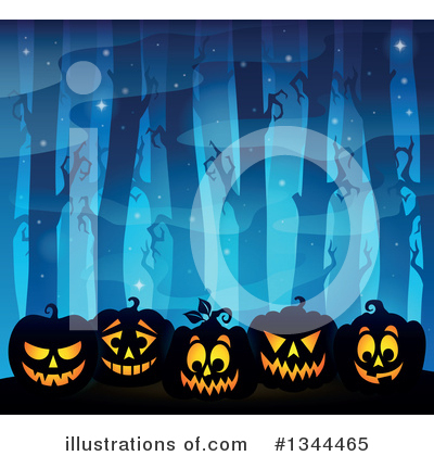 Halloween Pumpkins Clipart #1344465 by visekart