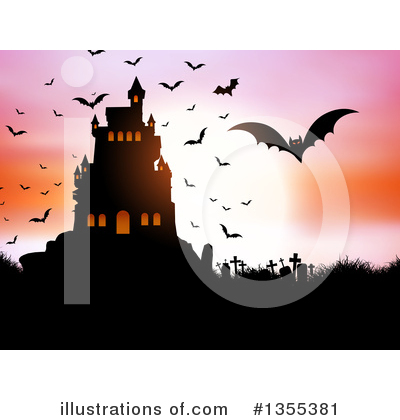 Haunted House Clipart #1355381 by KJ Pargeter