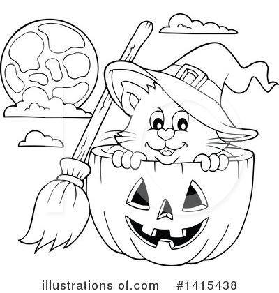 Royalty-Free (RF) Halloween Clipart Illustration by visekart - Stock Sample #1415438