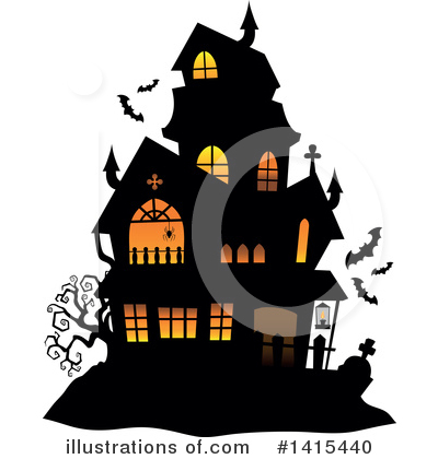 Haunted House Clipart #1415440 by visekart
