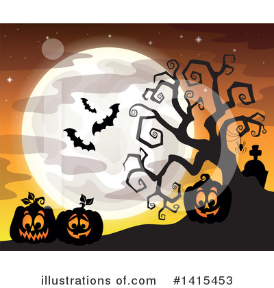 Royalty-Free (RF) Halloween Clipart Illustration by visekart - Stock Sample #1415453