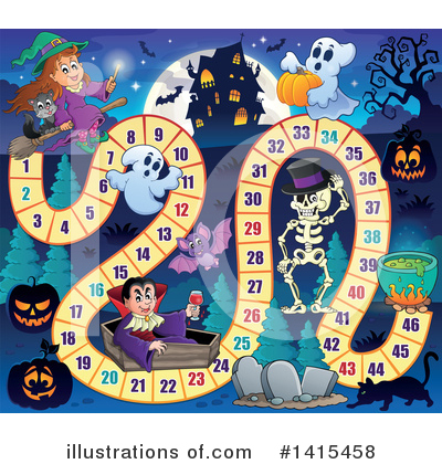 Royalty-Free (RF) Halloween Clipart Illustration by visekart - Stock Sample #1415458