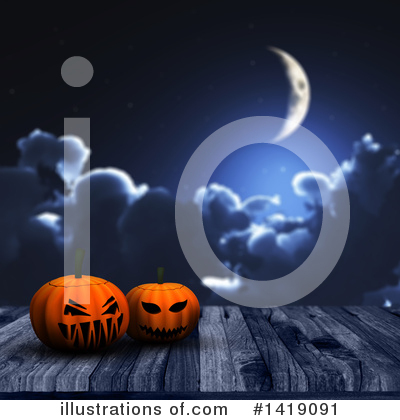Royalty-Free (RF) Halloween Clipart Illustration by KJ Pargeter - Stock Sample #1419091