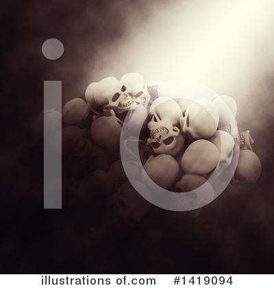 Skull Clipart #1419094 by KJ Pargeter