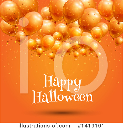 Halloween Party Clipart #1419101 by KJ Pargeter