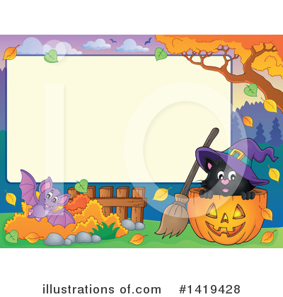 Witch Cat Clipart #1419428 by visekart