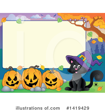 Witch Cat Clipart #1419429 by visekart