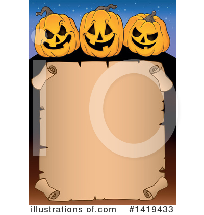 Royalty-Free (RF) Halloween Clipart Illustration by visekart - Stock Sample #1419433